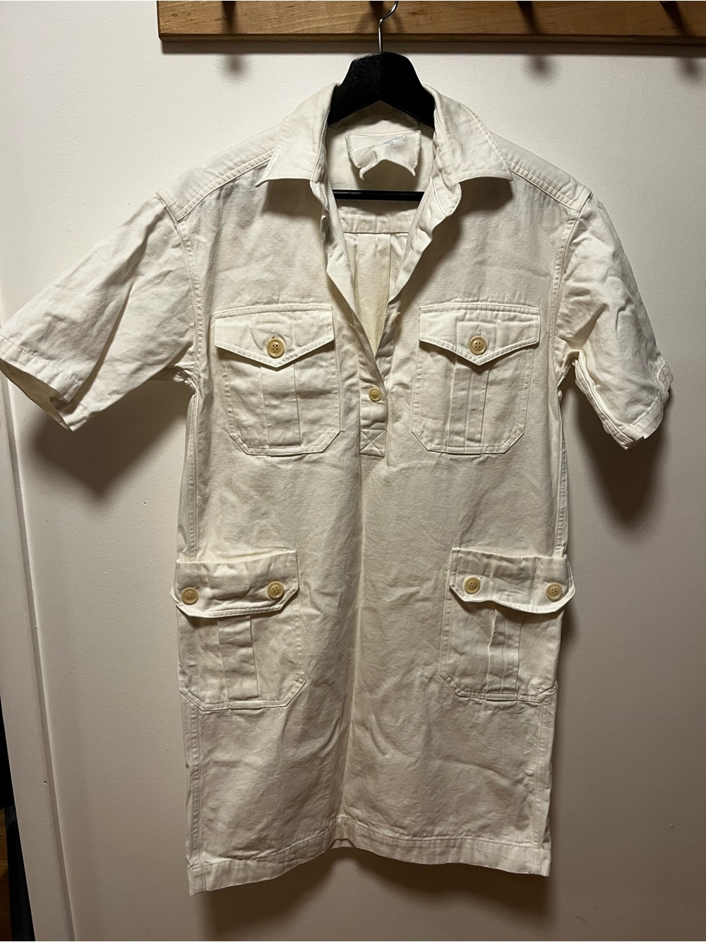 Loup Charmant White Mini Dress with Utility Pockets